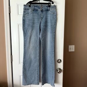 Fashion Nova Blue Flare Wide Leg Jeans